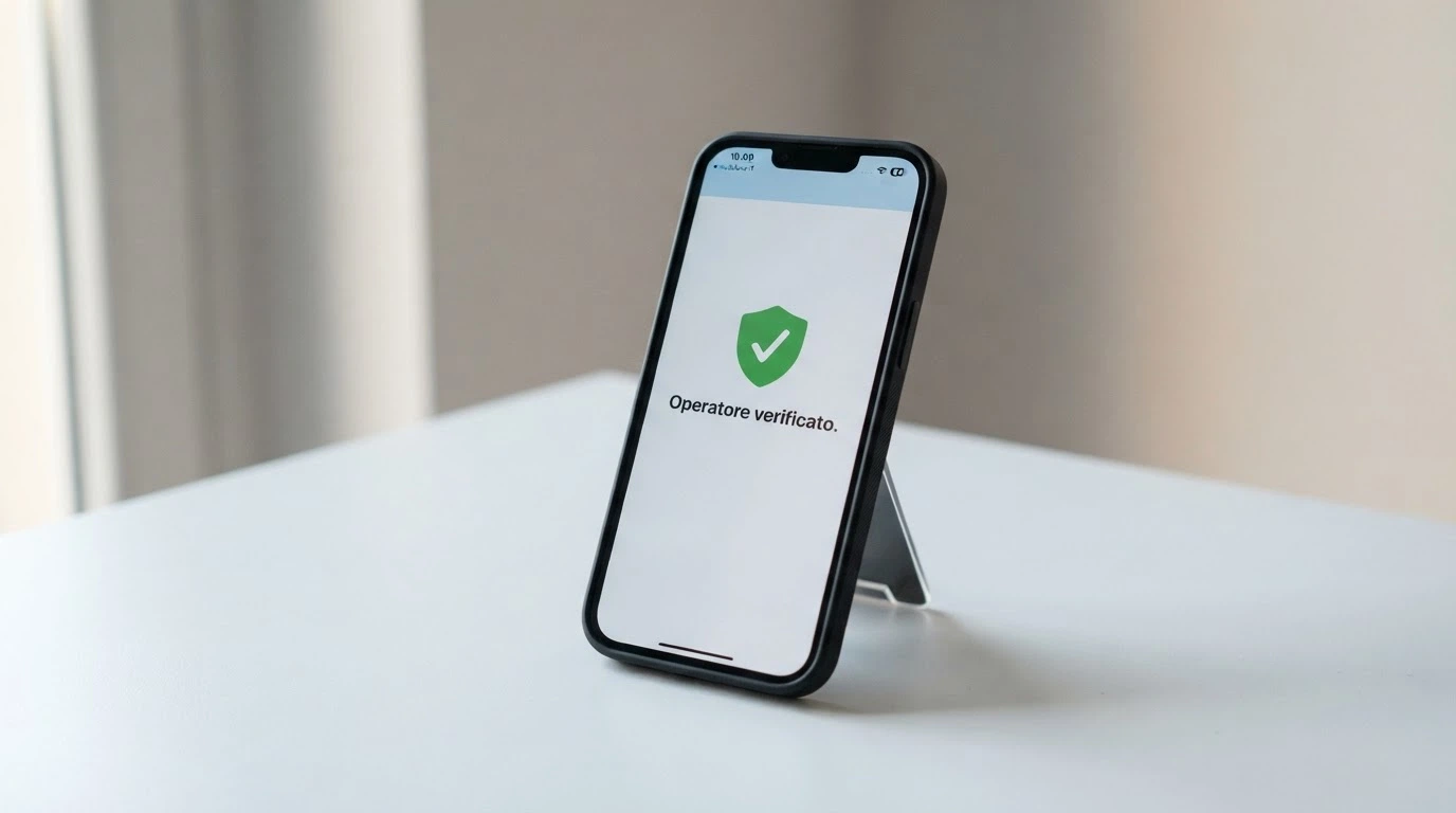 iPhone con lo schermo diviso tra il registro ADM e la pagina di un casinò autorizzato