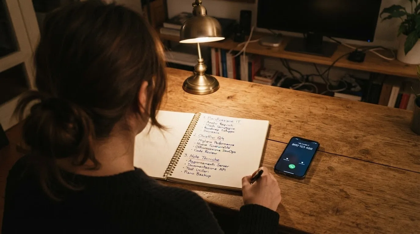 Un giocatore al computer con un block notes su cui ha scritto tre criteri (deposito, wagering, prelievi) e un telefono con la linea verde 800 5588 22 visibile
